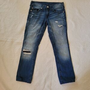 True Religion Distressed Men's Jeans
